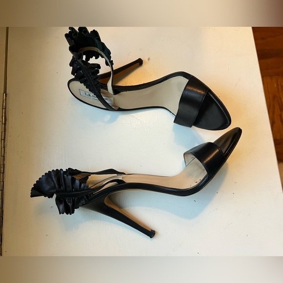 LK Bennett Renae Leather Frill Slingback Stiletto Heel 39 - Picture 3 of 12